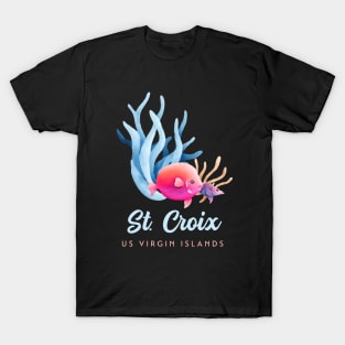 St Croix US Virgin Islands USVI Coral Reef Fish T-Shirt